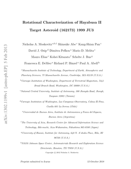 Rotational Characterization of Hayabusa II Target Asteroid (162173)