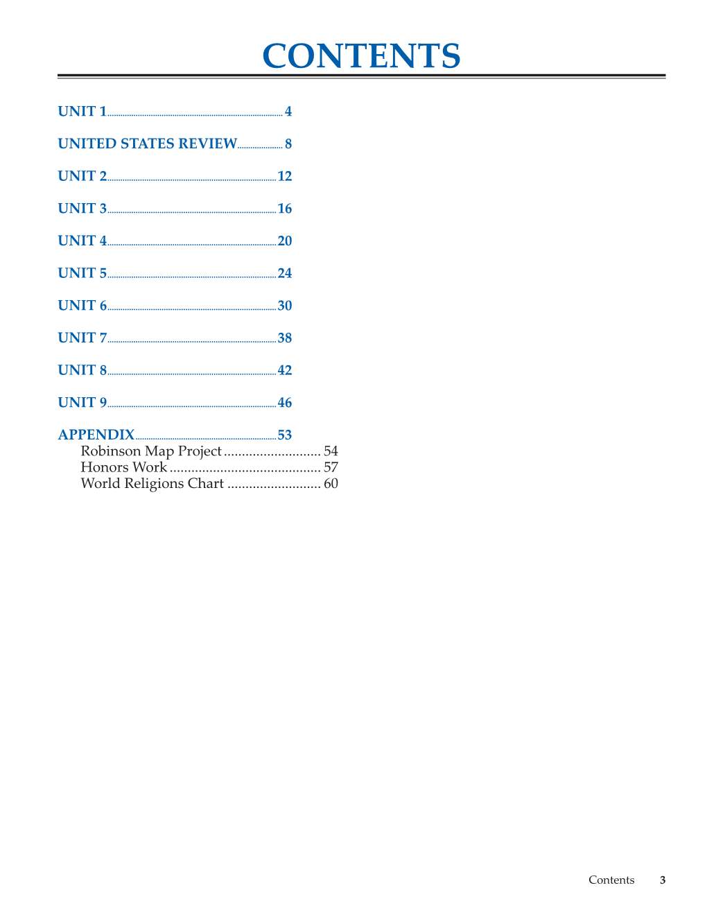 Geography III Student Workbook Sample