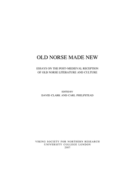 Old Norse Made New