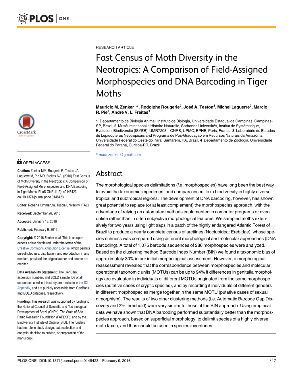 moth diversity research paper