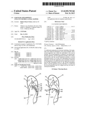 (12) United States Patent (10) Patent No.: US 8,959,795 B2 Cristea (45) Date of Patent: Feb