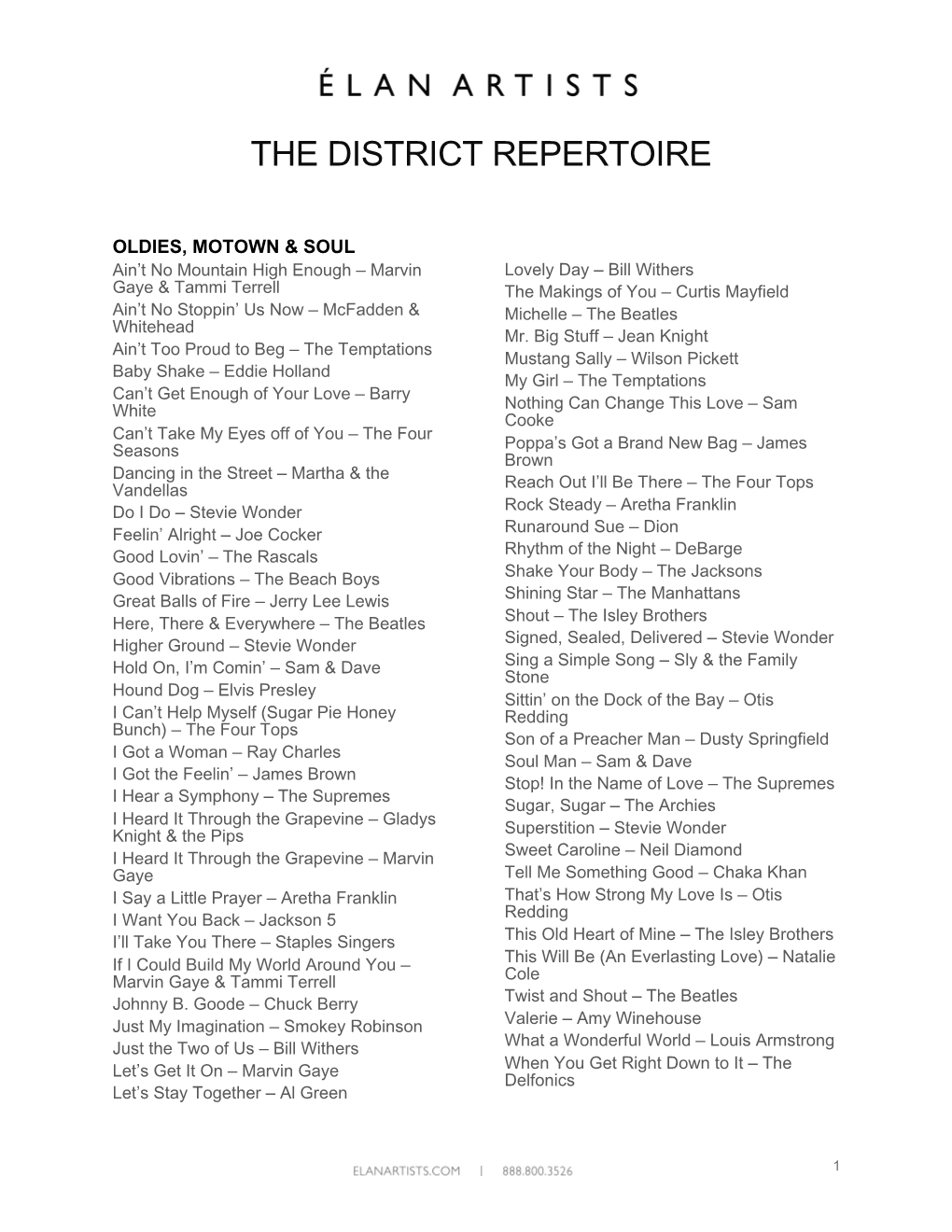 The District Repertoire