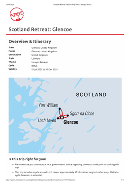 Scotland Retreat Glencoe Trip Notes