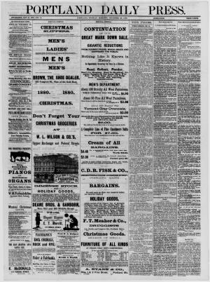 Portland Daily Press: December 28,1880