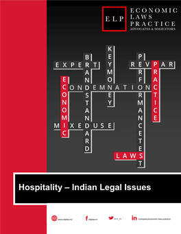 Hospitality – Indian Legal Issues
