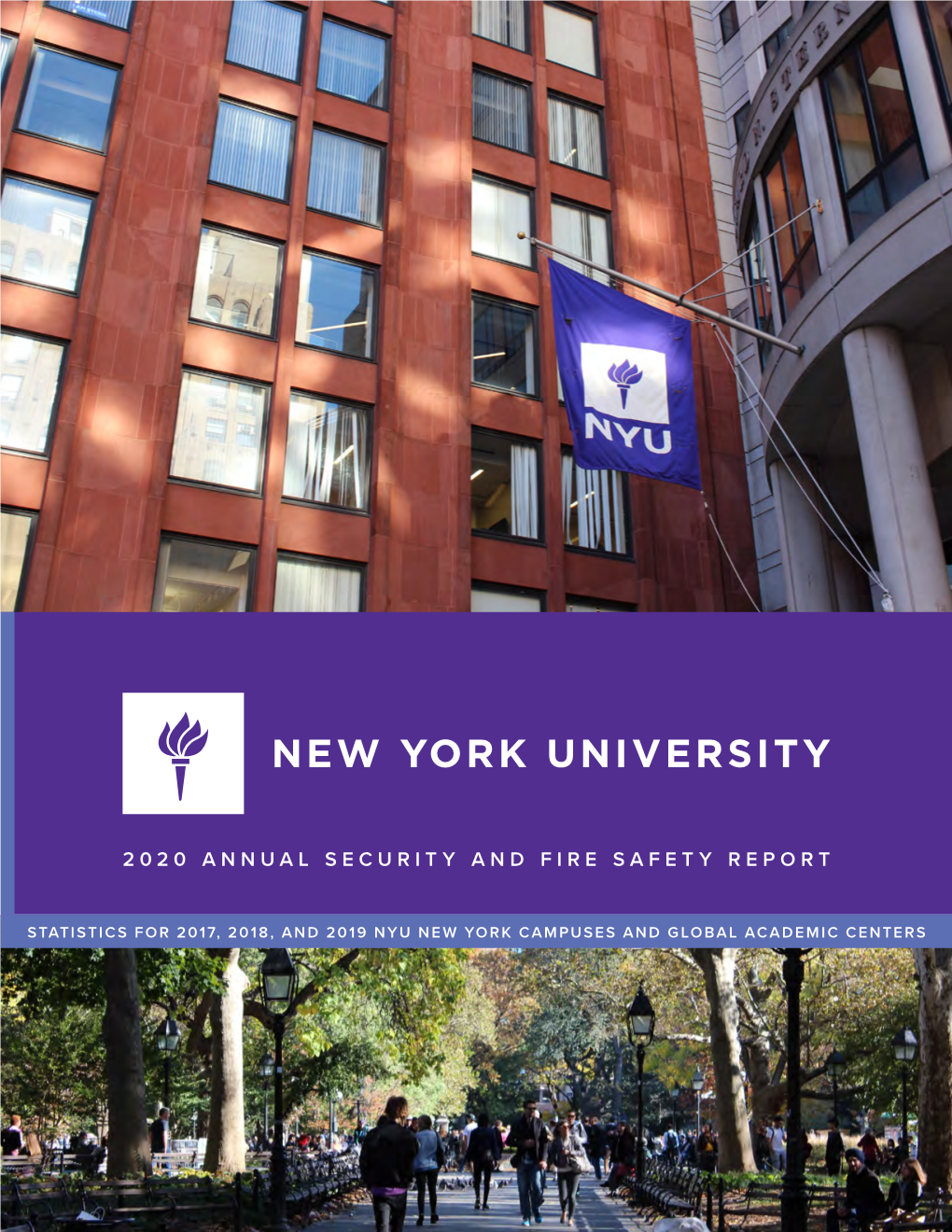 Nyu 2020 Annual Security and Fire Safety Report 2020 Annual Security and Fire Safety Report