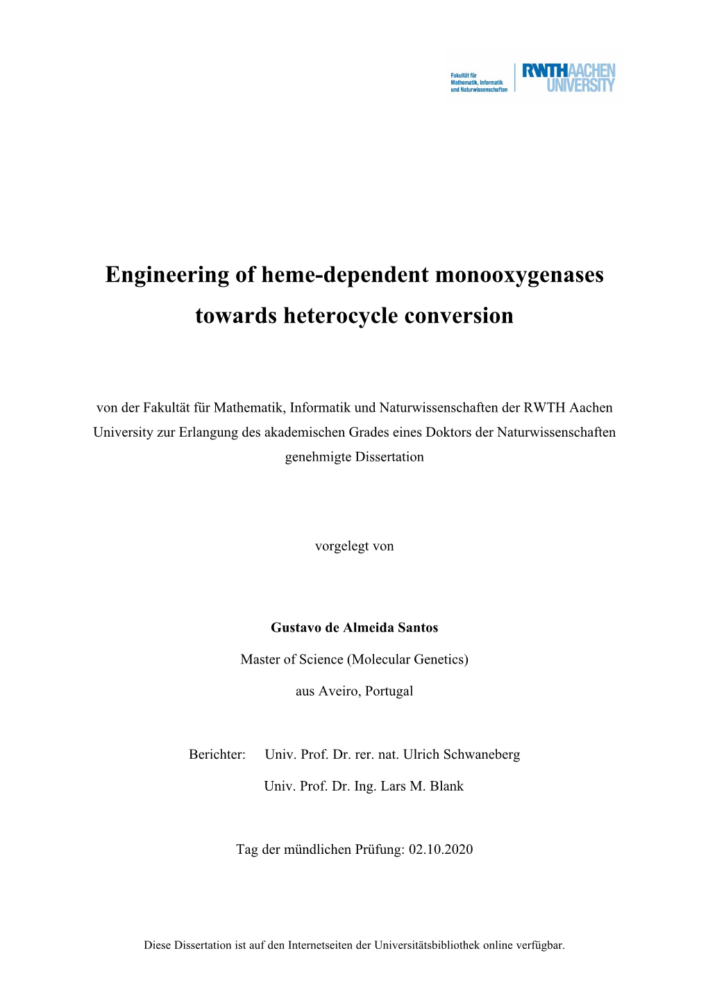 Engineering of Heme-Dependent Monooxygenases Towards Heterocycle Conversion