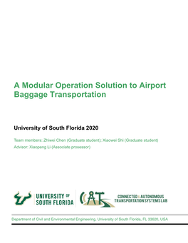 A Modular Operation Solution to Airport Baggage Transportation