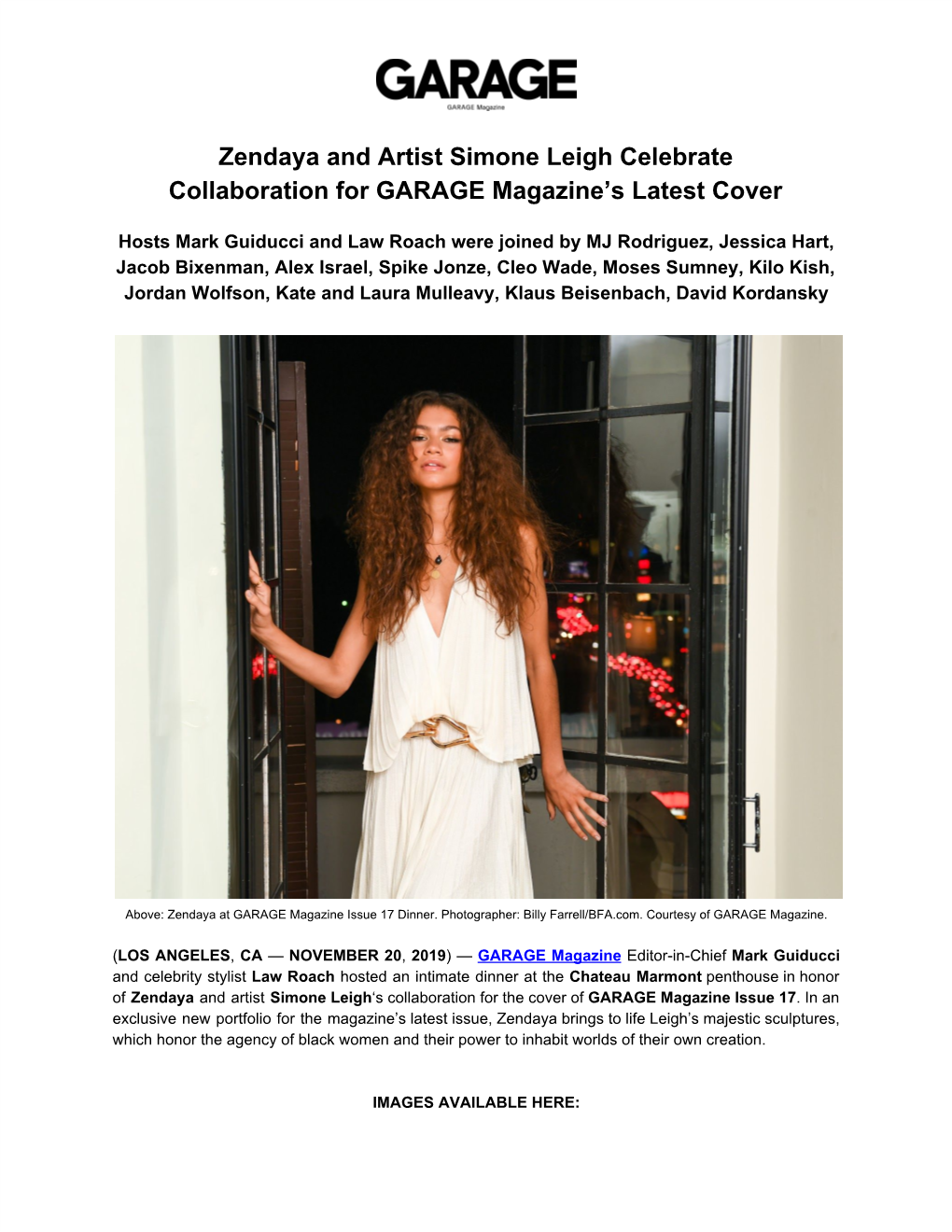 Zendaya and Artist Simone Leigh Celebrate Collaboration for GARAGE Magazine’S Latest Cover