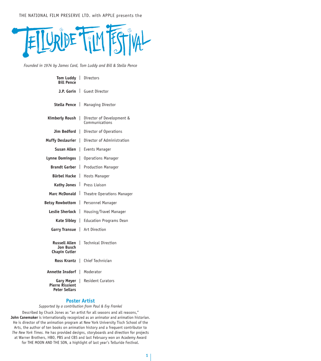 30Th Tff Program Guide