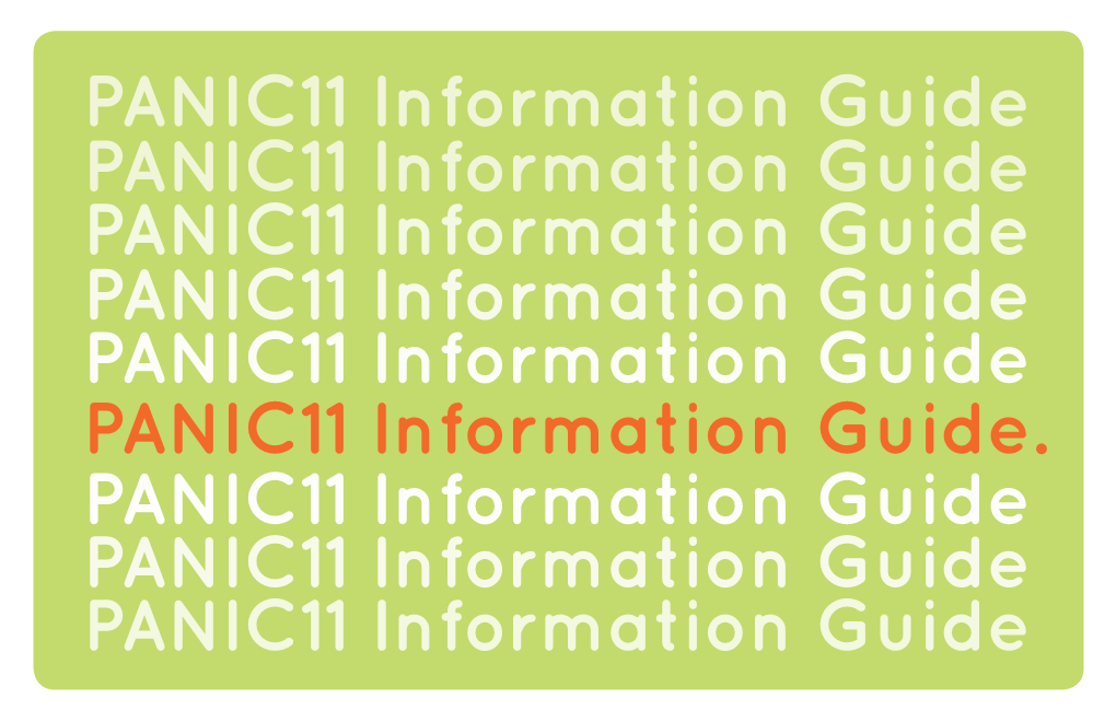 PANIC11 Information Guide PANIC11 Information Guide PANIC11 Information Guide PANIC11 Information Guide PANIC11 Information Guide PANIC11 Information Guide