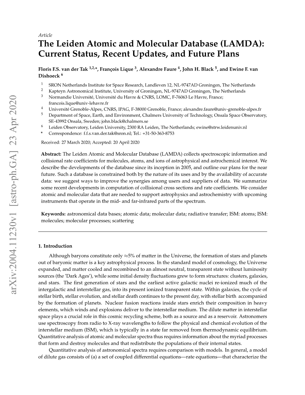 The Leiden Atomic and Molecular Database (LAMDA): Current Status, Recent Updates, and Future Plans