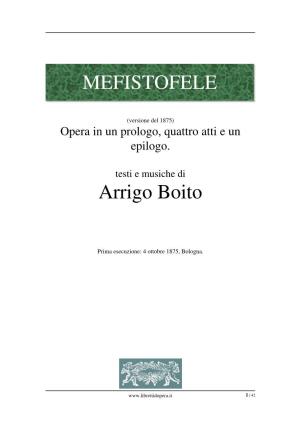 MEFISTOFELE Arrigo Boito
