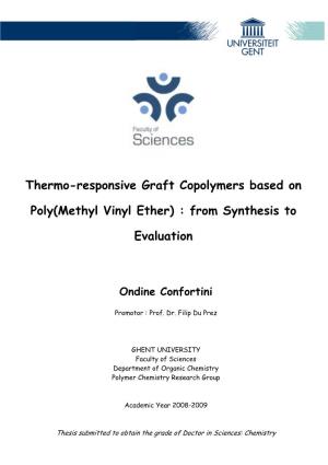 Thermo-Responsive Graft Copolymers Based on Poly(Methyl Vinyl Ether)