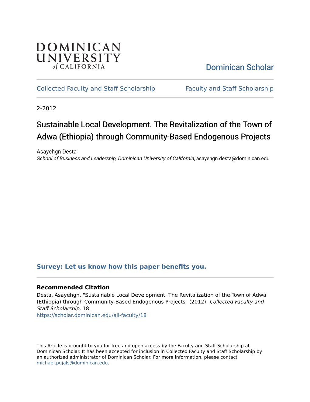 Ethiopia) Through Community-Based Endogenous Projects