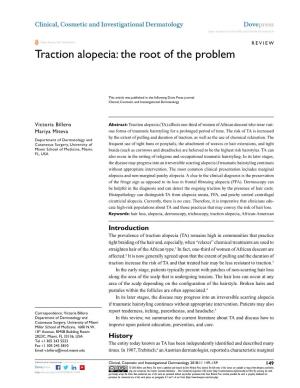 Traction Alopecia: the Root of the Problem