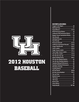 2012 Houston Baseball