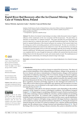 Rapid River Bed Recovery After the In-Channel Mining: the Case of Vistula River, Poland