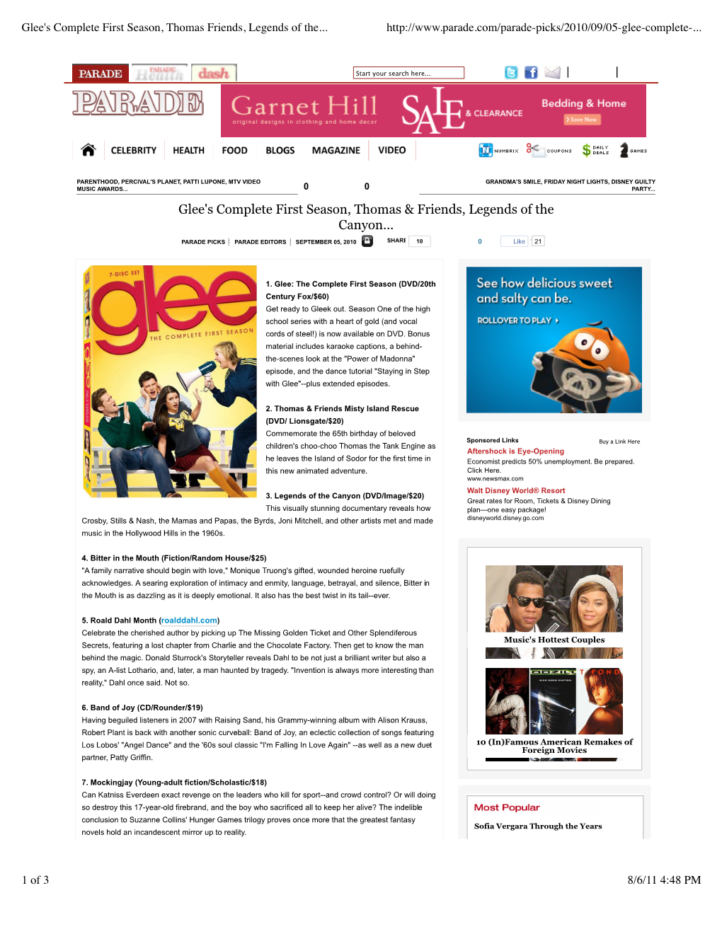 Parade.Com/Parade-Picks/2010/09/05-Glee-Complete