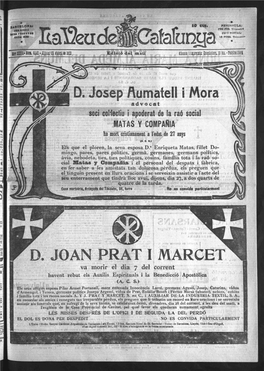Eaïïeade Josep Aumatell I Mora D. JOAN PRAT I MARCET