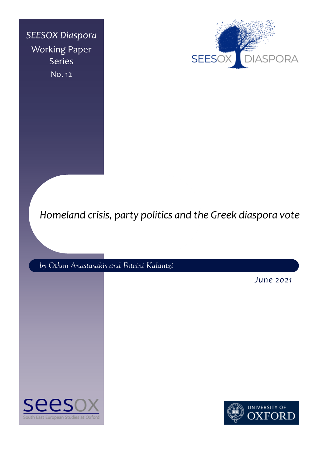 Homeland Crisis, Party Politics and the Greek Diaspora Vote