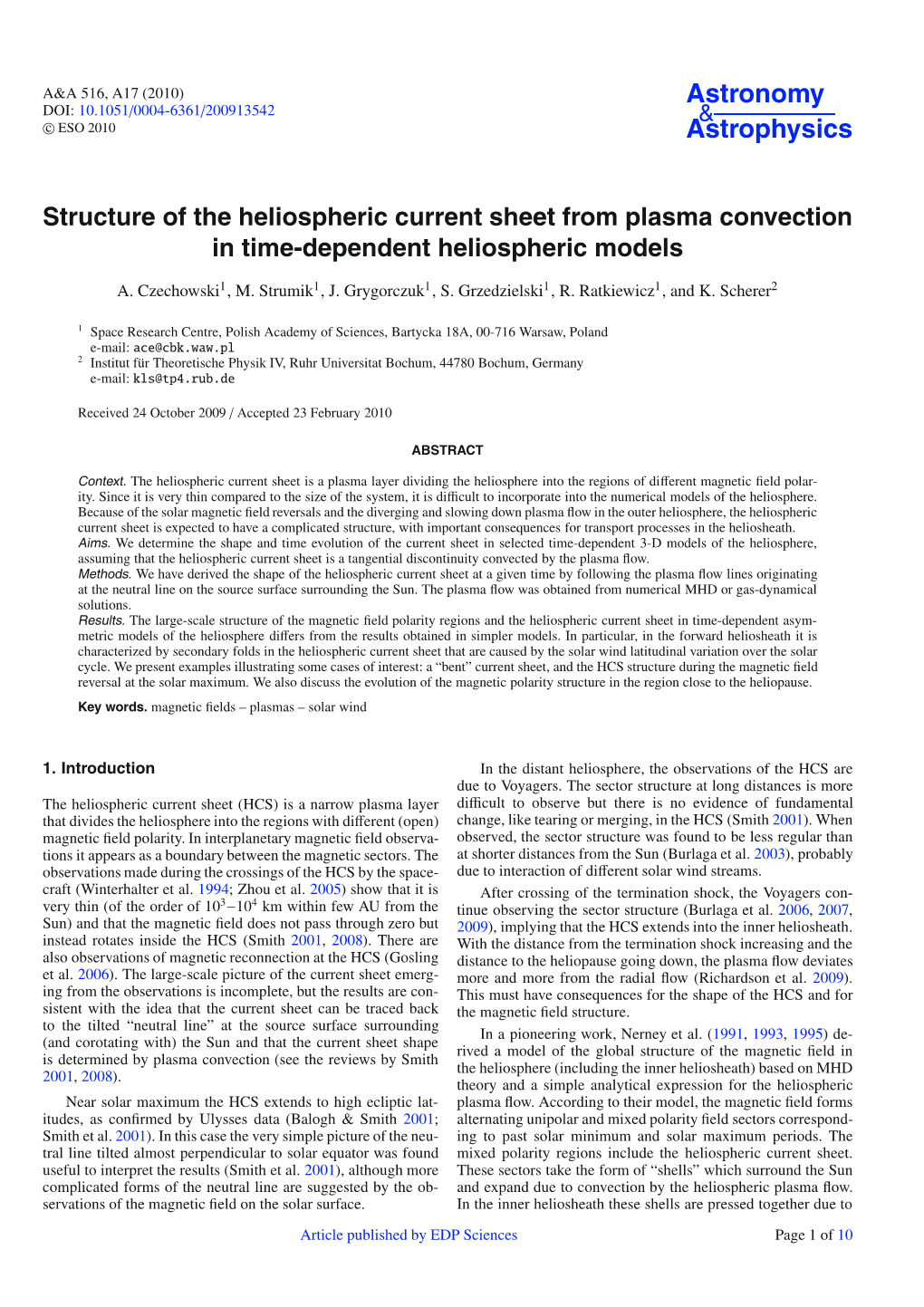 Structure of the Heliospheric Current Sheet from Plasma Convection in Time-Dependent Heliospheric Models