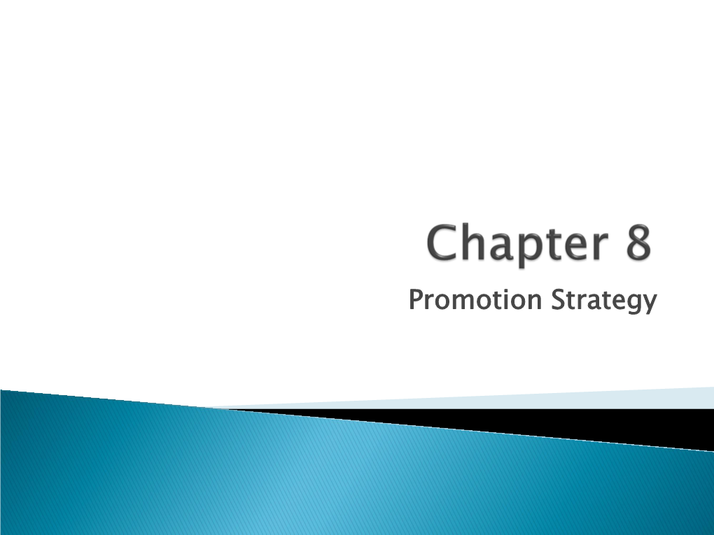 Promotion Strategy