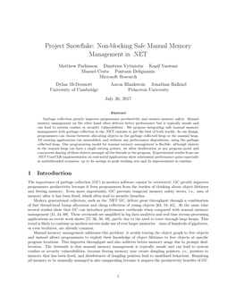 Project Snowflake: Non-Blocking Safe Manual Memory Management in .NET