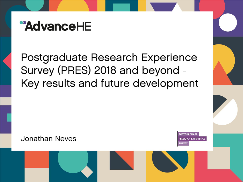 The Postgraduate Research Experience Survey