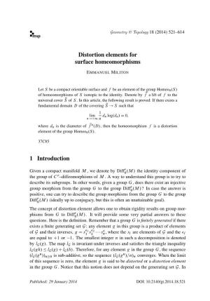 Distortion Elements for Surface Homeomorphisms
