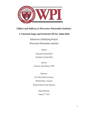 Gilbert and Sullivan at Worcester Polytechnic Institute