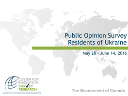 Public Opinion Survey Residents of Ukraine