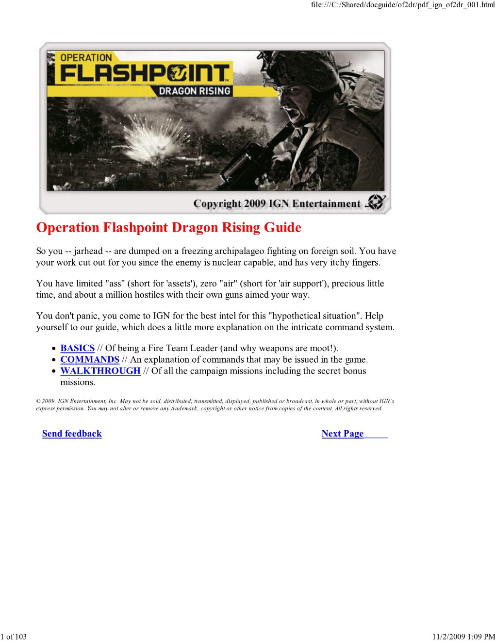 Operation Flashpoint Dragon Rising Guide