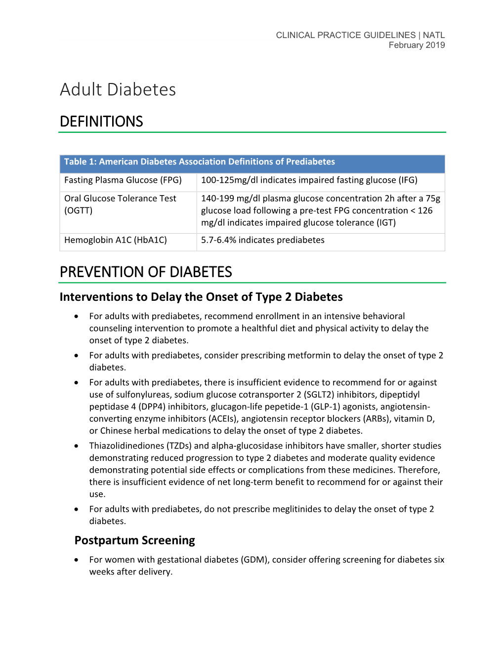 Adult Diabetes Clinician Guide