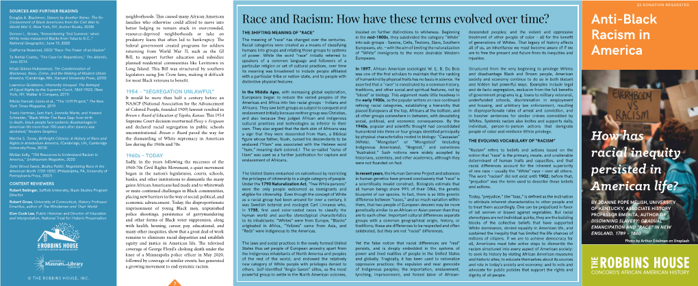 How Has Racial Inequity Persisted in American Life? Anti-Black Racism In