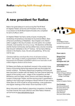 A New President for Radius