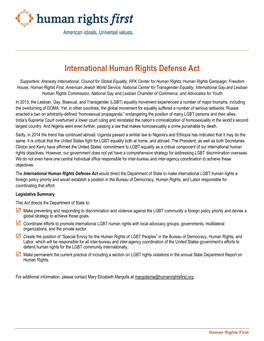 The International Human Rights Defense
