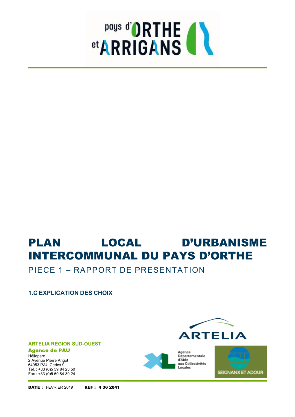 Plan Local D'urbanisme Intercommunal Du Pays D