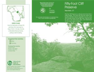 Fifty-Foot Cliff Preserve Is a 102-Acre Tract of Land That Is Mostly Forested