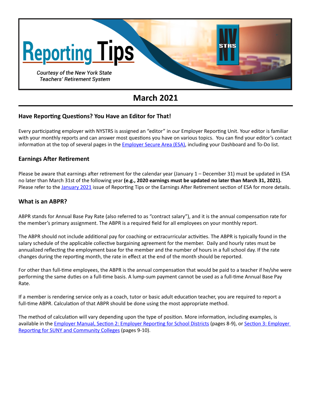 Reporting Tips: March 2021