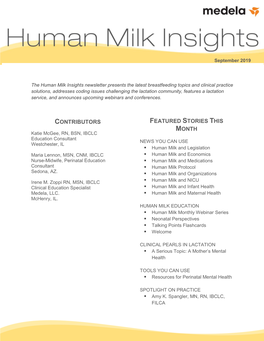 Human Milk Insights Sept 2019