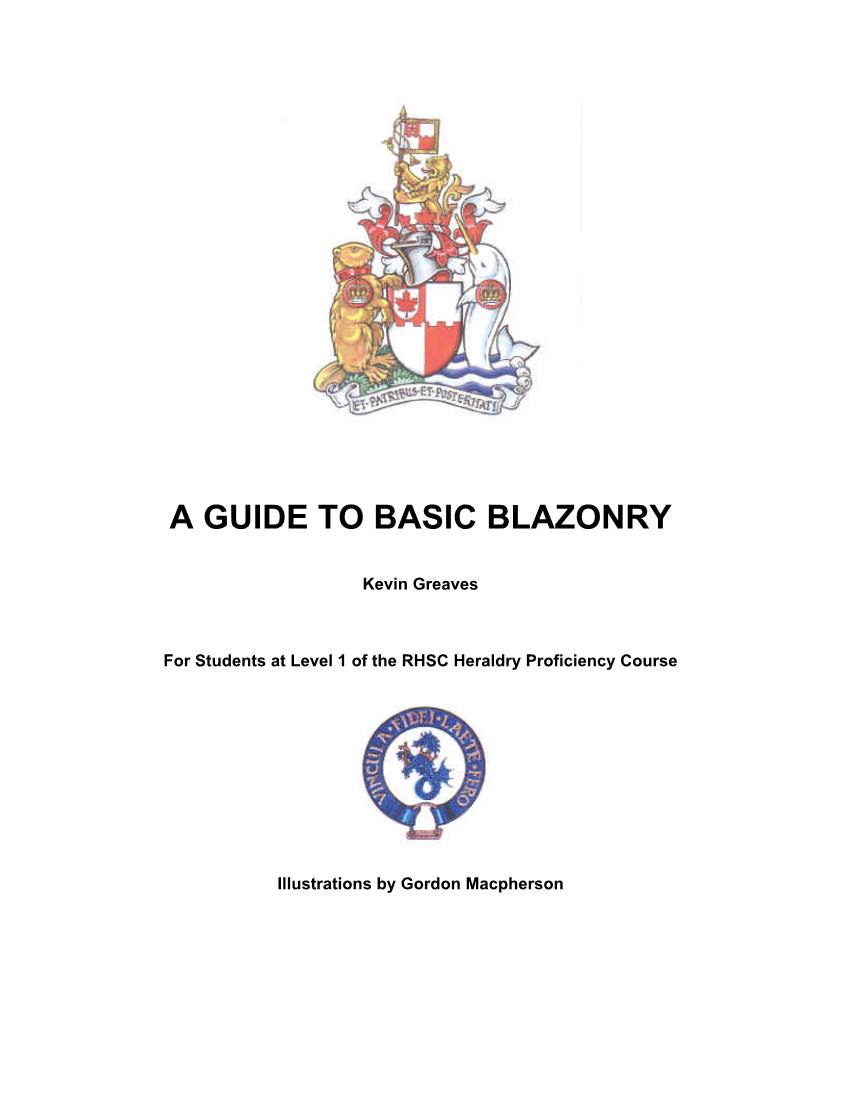 A Guide to Basic Blazonry