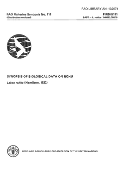 Synopsis of Biological Data on Rohu Labeo Rohita