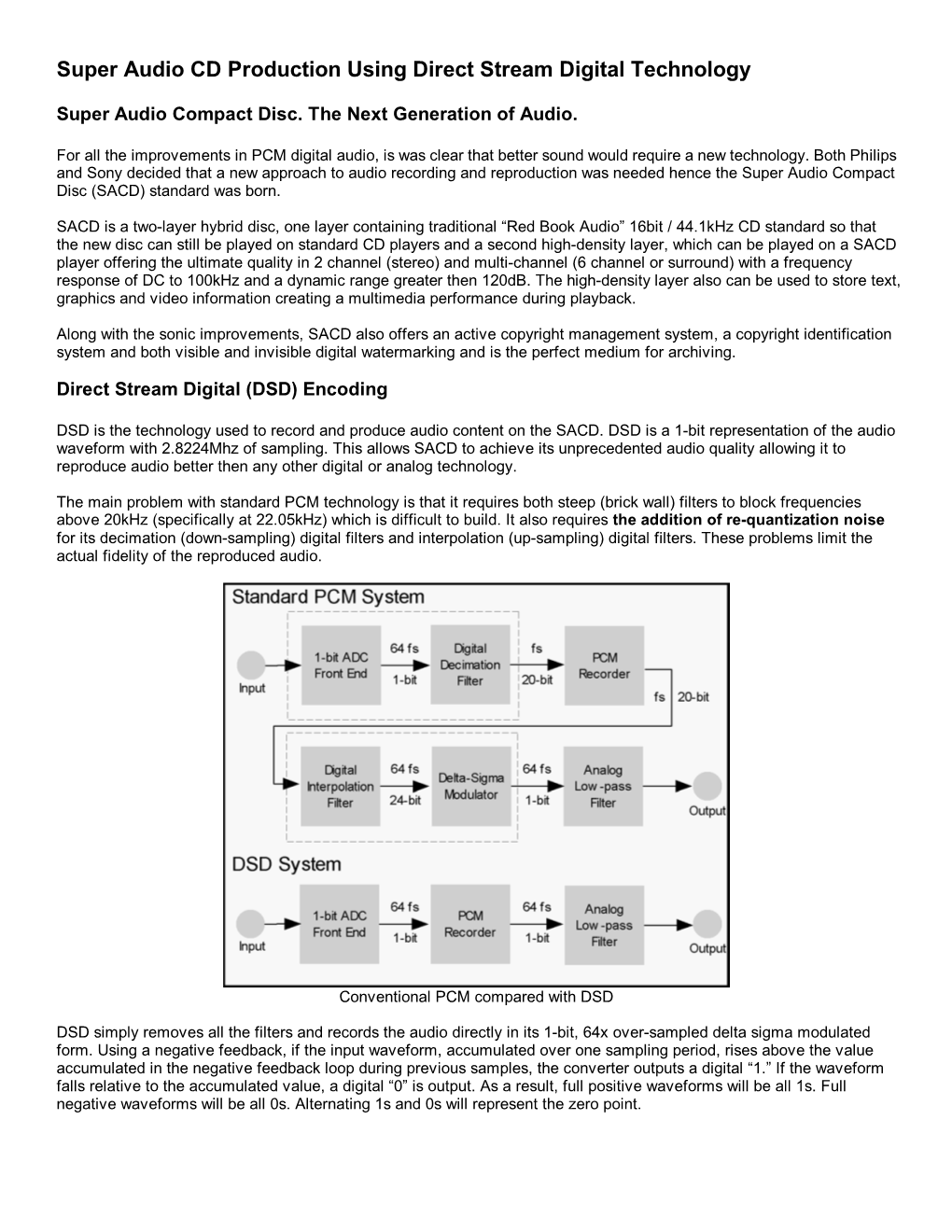 DSD Explanation