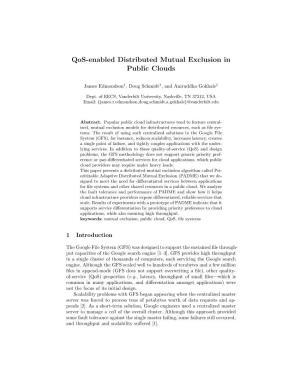 Qos-Enabled Distributed Mutual Exclusion in Public Clouds