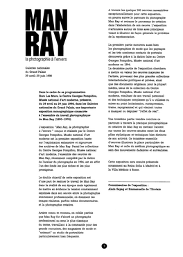 Man Ray Et Retracer Le Processus De Création Dans L'élaboration De Son Oeuvre