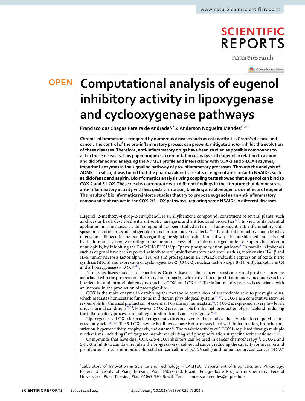 Cyclooxygenase-2 (COX-2), Nuclear Factor Kappa B (NF-Κb), Leukotriene C4 and 5-Lipoxygenase (5-LOX)9–12