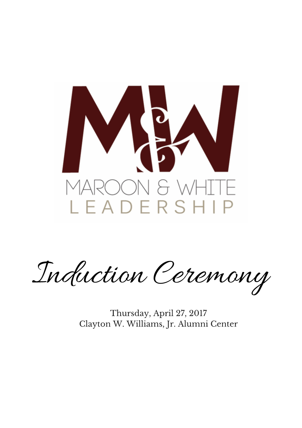 Induction Cermeony Spring 2017