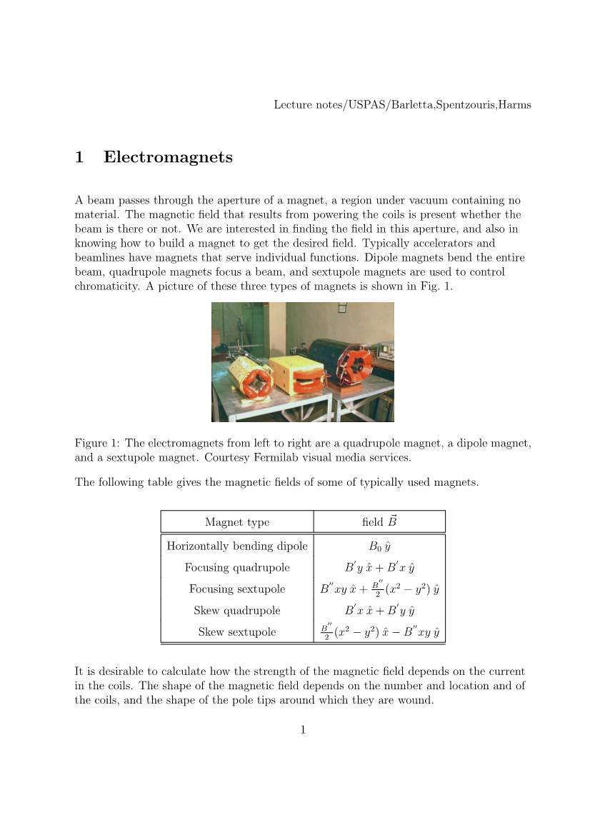 1 Electromagnets