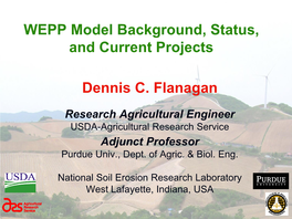 The Water Erosion Prediction Project (WEPP) Model